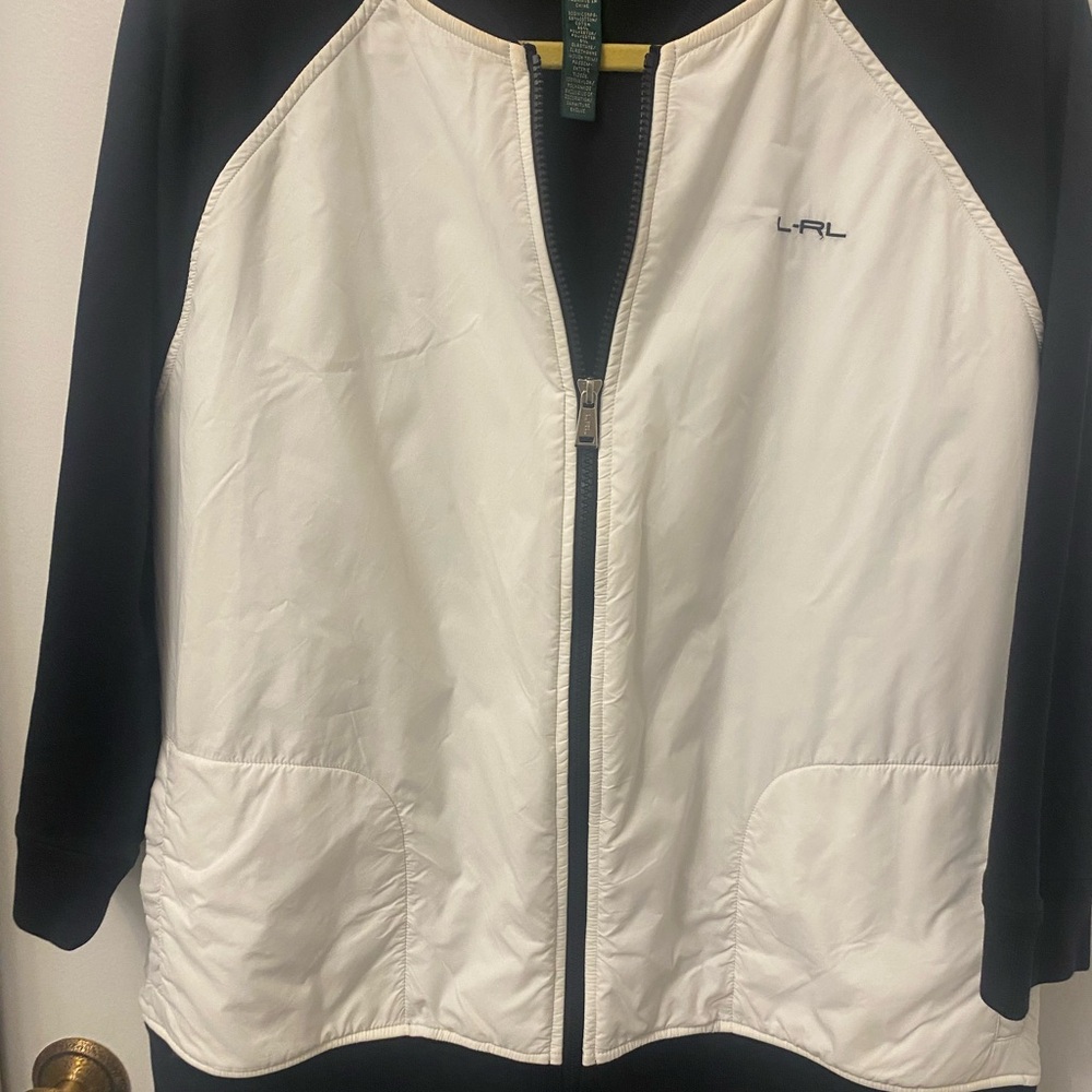 Ralph Lauren Black and White Bomber Jacket